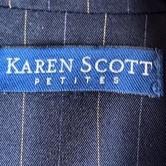 Karen Scott Blazer Navy Pinstriped - Picture 7 of 11